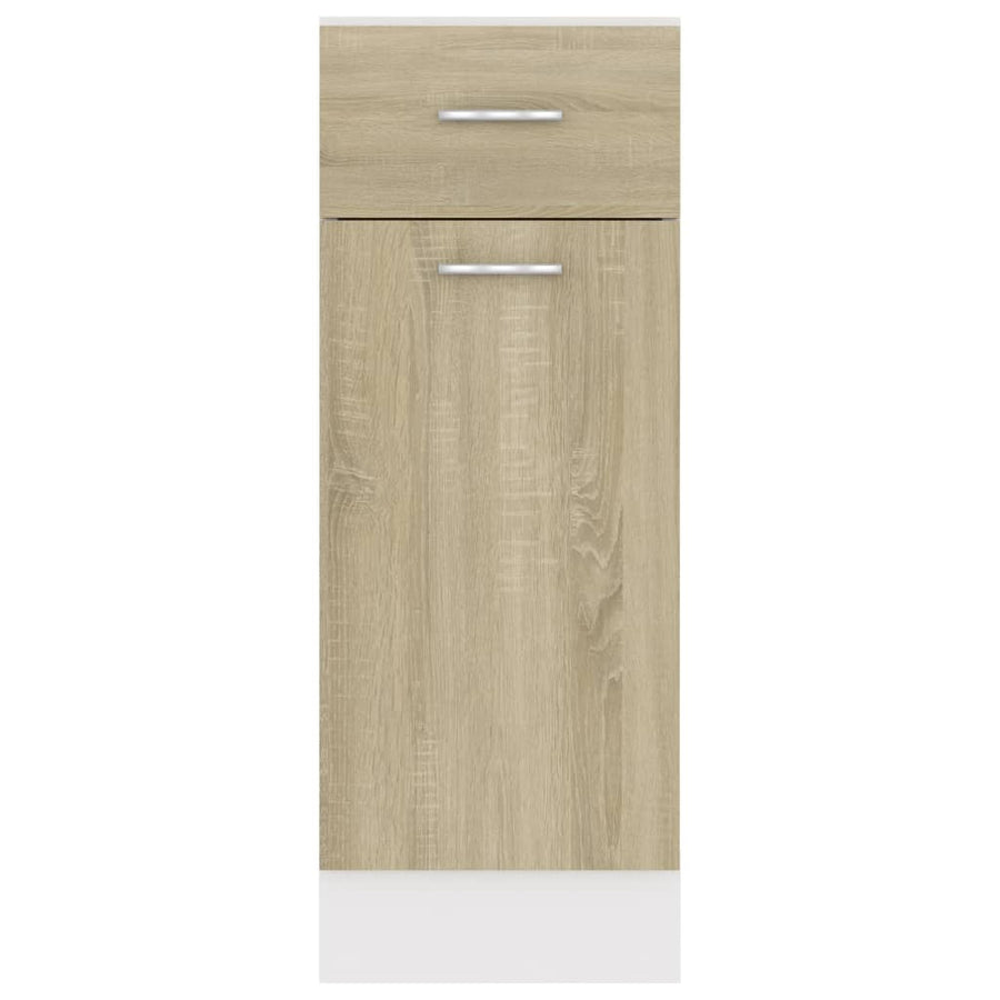 Onderkast met lade 30x46x81,5 cm spaanplaat sonoma eikenkleurig Sonoma eiken