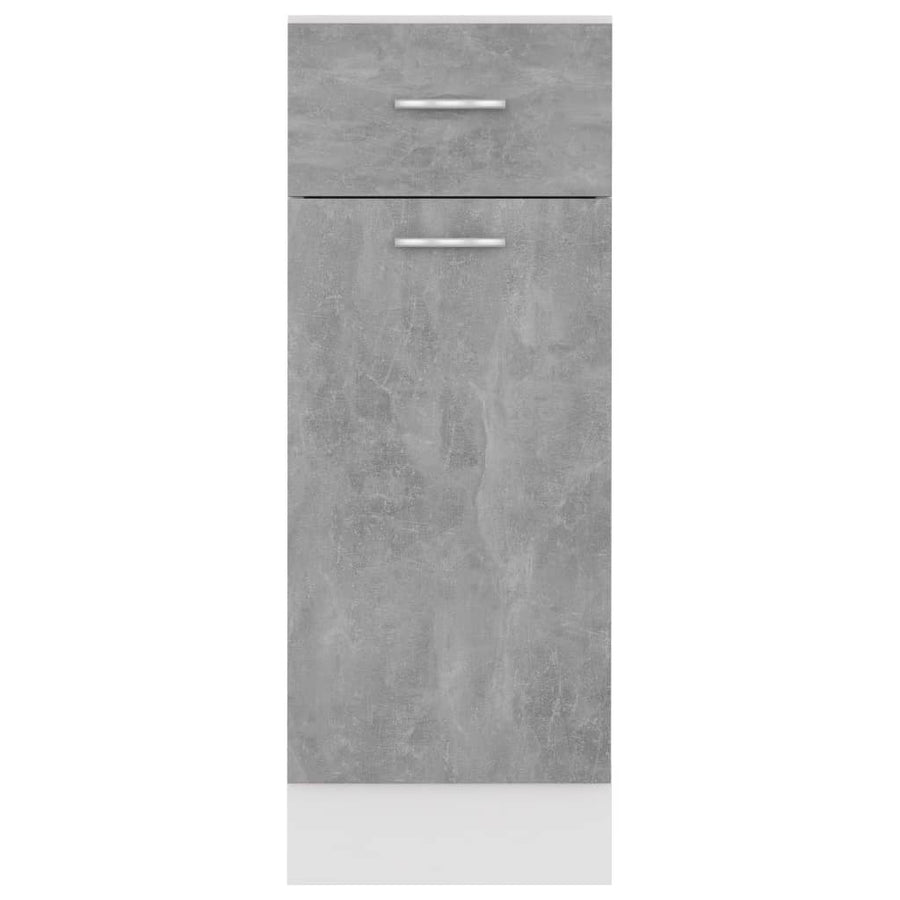 Onderkast met lade 30x46x81,5 cm bewerkt hout betongrijs Onderkast met lade 30 cm
