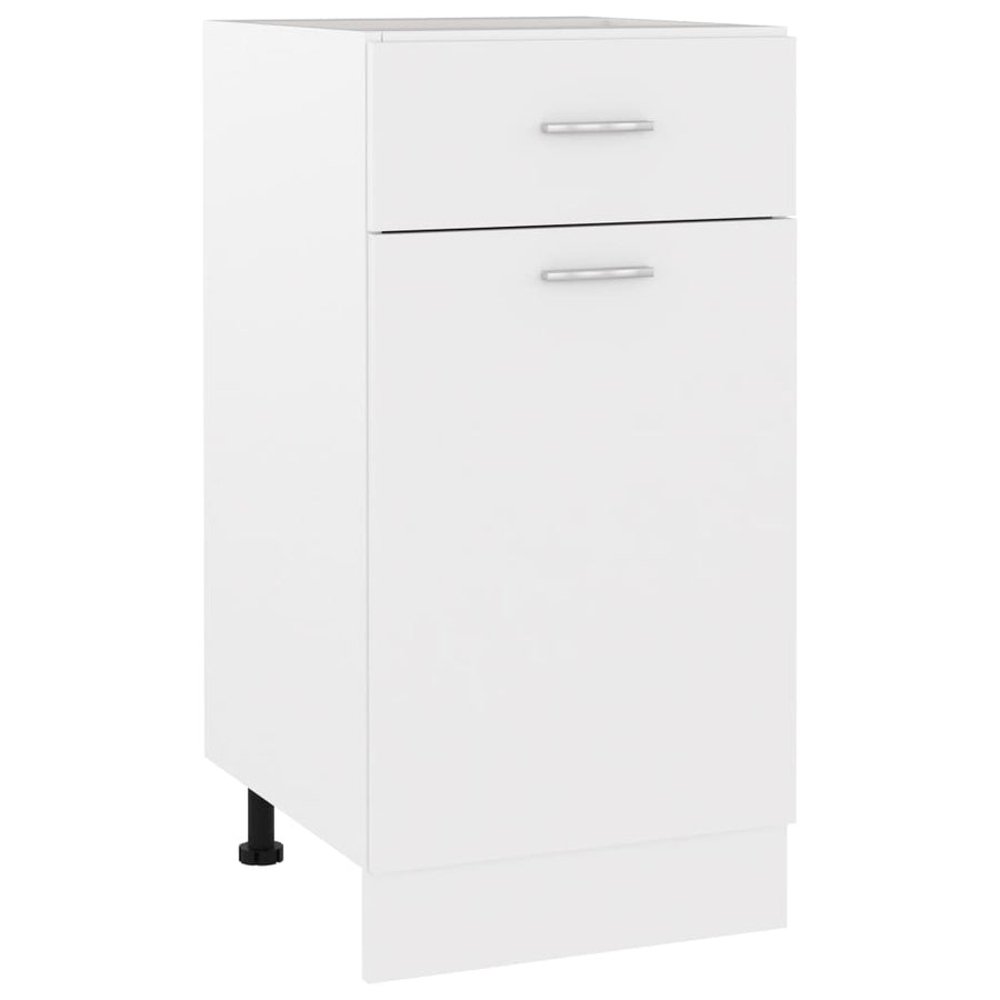 Onderkast met lade 40x46x81,5 cm bewerkt hout wit Wit