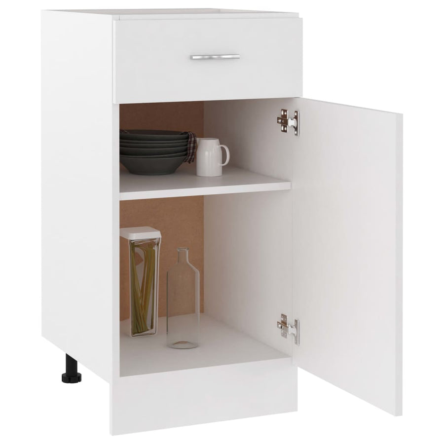 Onderkast met lade 40x46x81,5 cm bewerkt hout wit Wit