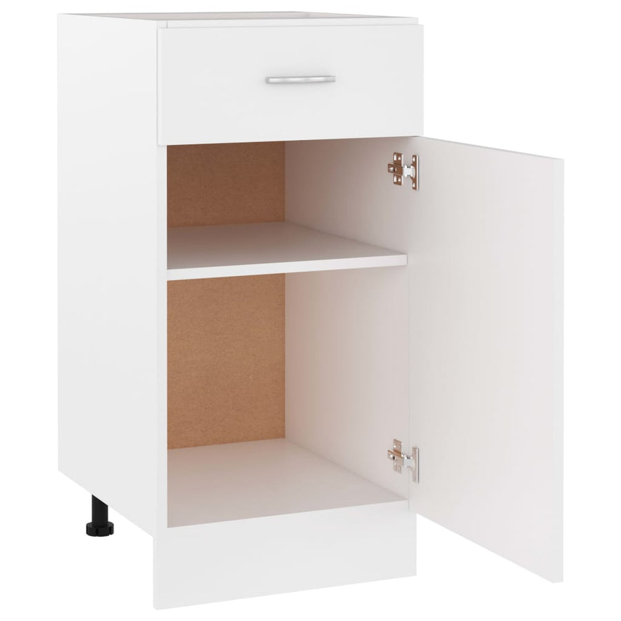 Onderkast met lade 40x46x81,5 cm bewerkt hout wit Wit