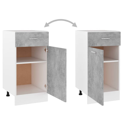 Onderkast met lade 40x46x81,5 cm bewerkt hout betongrijs