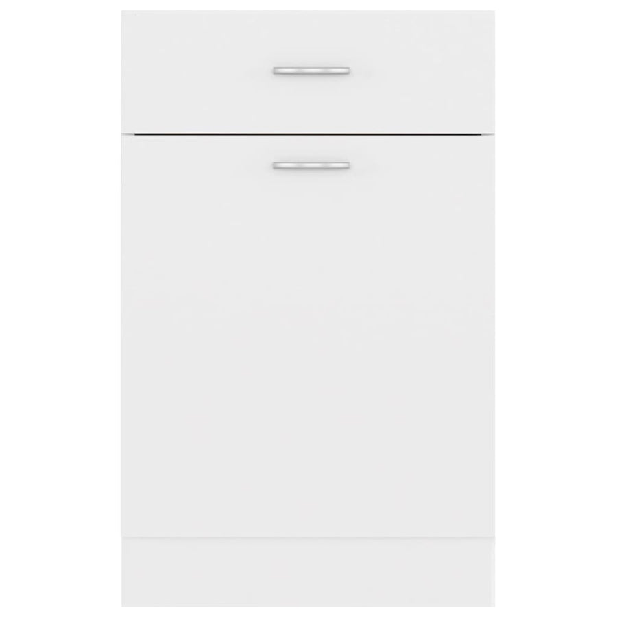 Onderkast met lade 50x46x81,5 cm bewerkt hout wit Onderkast met lade 50 cm