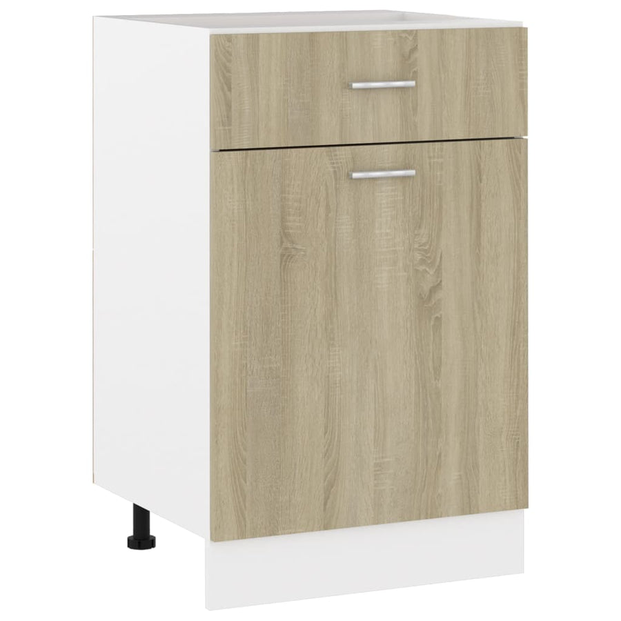 Onderkast met lade 50x46x81,5 cm spaanplaat sonoma eikenkleurig Onderkast met lade 50 cm