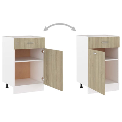 Onderkast met lade 50x46x81,5 cm spaanplaat sonoma eikenkleurig Onderkast met lade 50 cm
