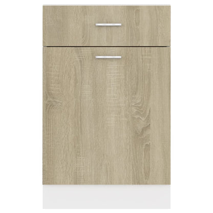 Onderkast met lade 50x46x81,5 cm spaanplaat sonoma eikenkleurig Onderkast met lade 50 cm