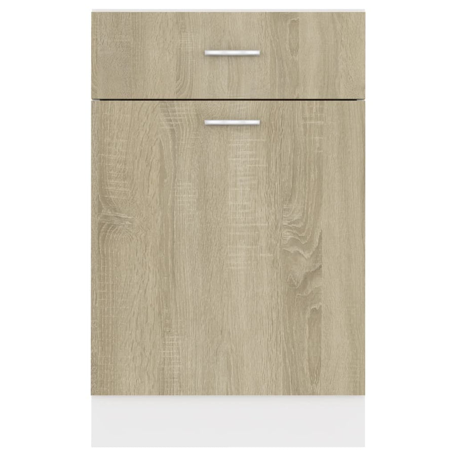 Onderkast met lade 50x46x81,5 cm spaanplaat sonoma eikenkleurig Onderkast met lade 50 cm