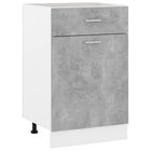 Onderkast met lade Lyon 50x46x81,5 cm bewerkt hout betongrijs
