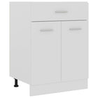Onderkast met lade Lyon 60x46x81,5 cm bewerkt hout wit