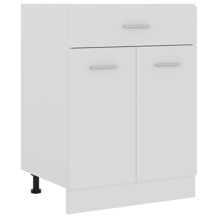 Onderkast met lade 60x46x81,5 cm bewerkt hout wit Onderkast met lade 60 cm