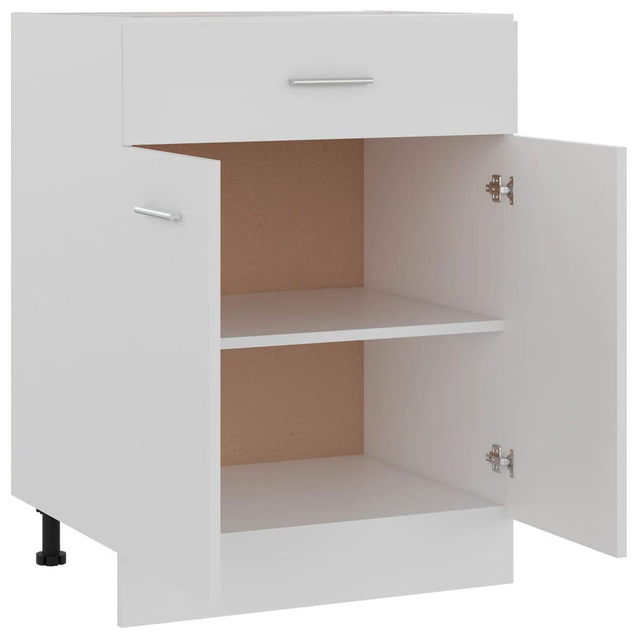 Onderkast met lade 60x46x81,5 cm bewerkt hout wit Onderkast met lade 60 cm