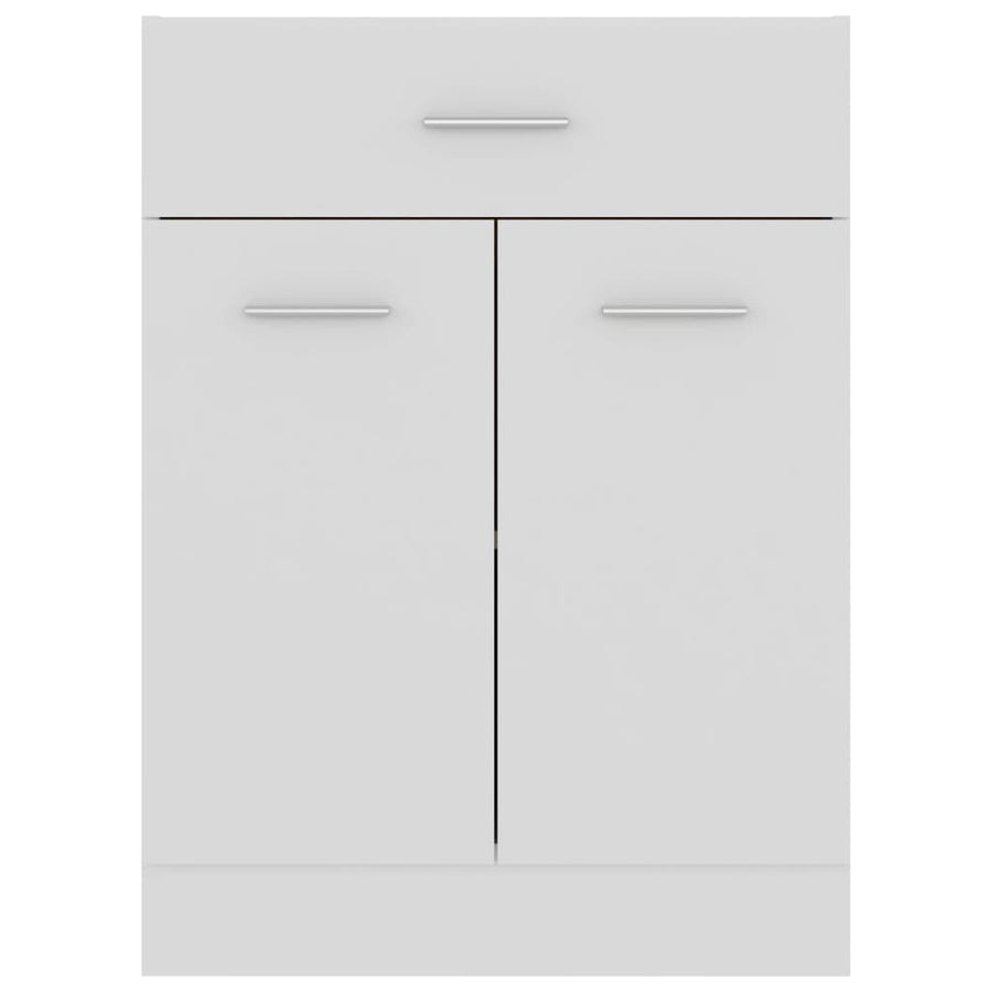 Onderkast met lade 60x46x81,5 cm bewerkt hout wit Onderkast met lade 60 cm