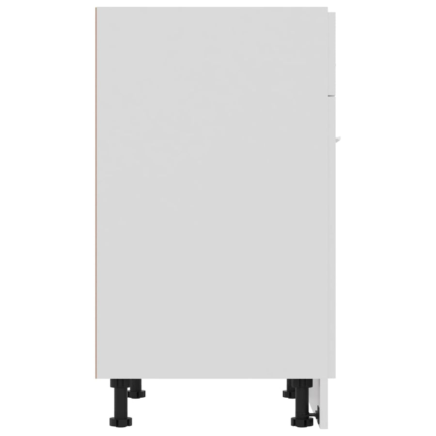 Onderkast met lade 60x46x81,5 cm bewerkt hout wit Onderkast met lade 60 cm
