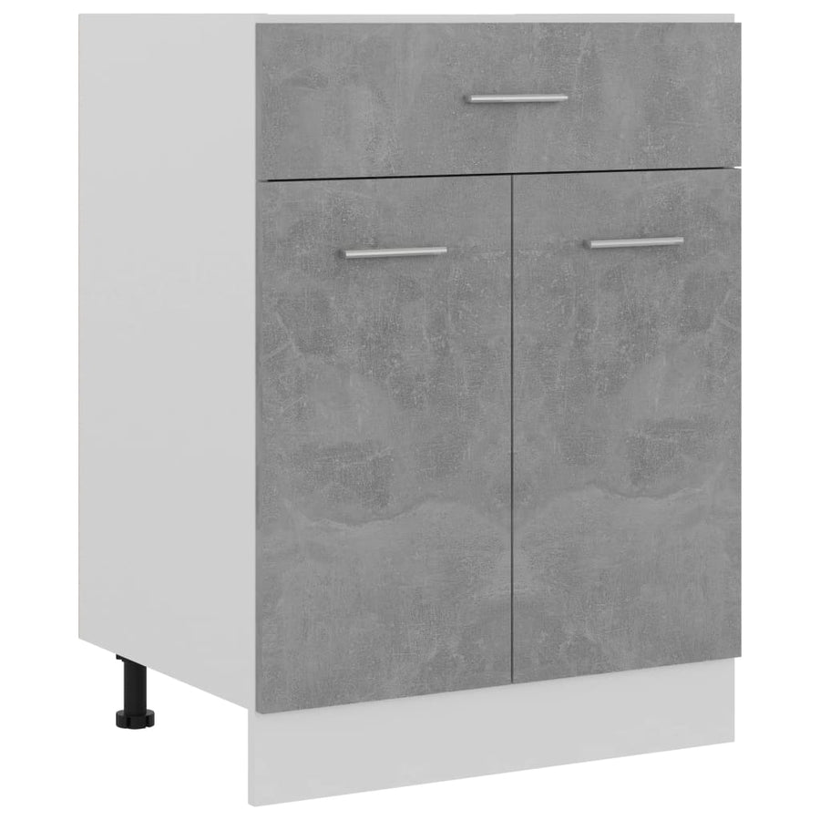 Onderkast met lade 60x46x81,5 cm bewerkt hout betongrijs