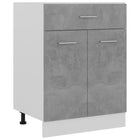 Onderkast met lade 60x46x81,5 cm bewerkt hout betongrijs