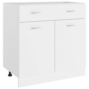 Onderkast met lade Lyon 80x46x81,5 cm bewerkt hout wit