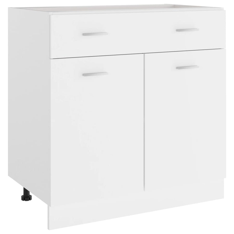 Onderkast met lade 80x46x81,5 cm bewerkt hout wit Onderkast met lade 80 cm
