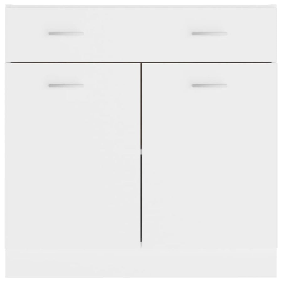 Onderkast met lade 80x46x81,5 cm bewerkt hout wit Onderkast met lade 80 cm