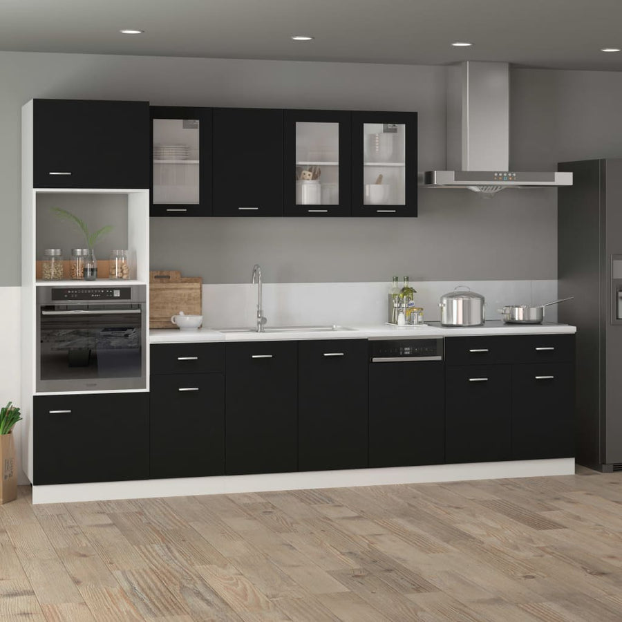 Onderkast met lade 80x46x81,5 cm spaanplaat zwart Onderkast met lade 80 cm