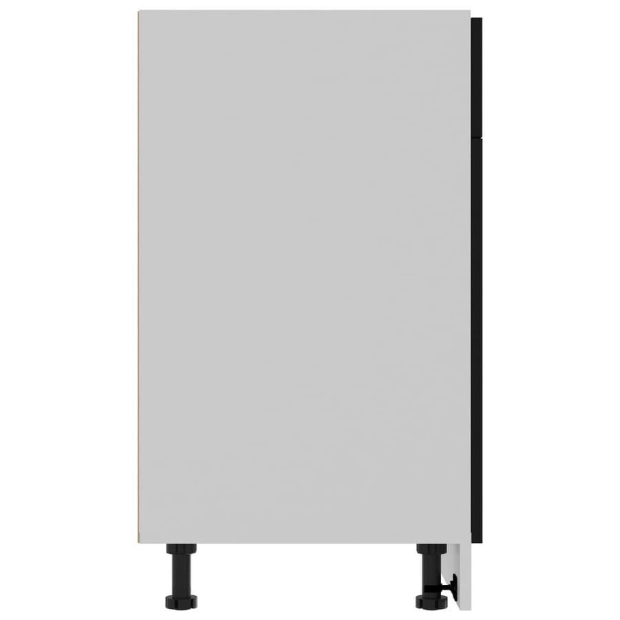 Onderkast met lade 80x46x81,5 cm spaanplaat zwart Onderkast met lade 80 cm