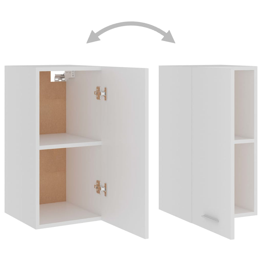 Hangkast 29,5x31x60 cm bewerkt hout wit Wit