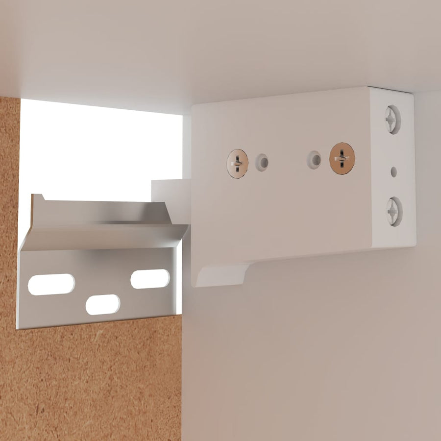 Hangkast 29,5x31x60 cm bewerkt hout wit Wit