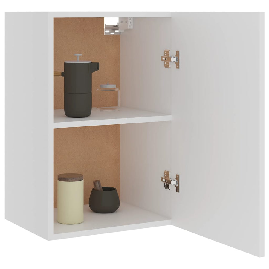 Hangkast 39,5x31x60 cm bewerkt hout wit Wit