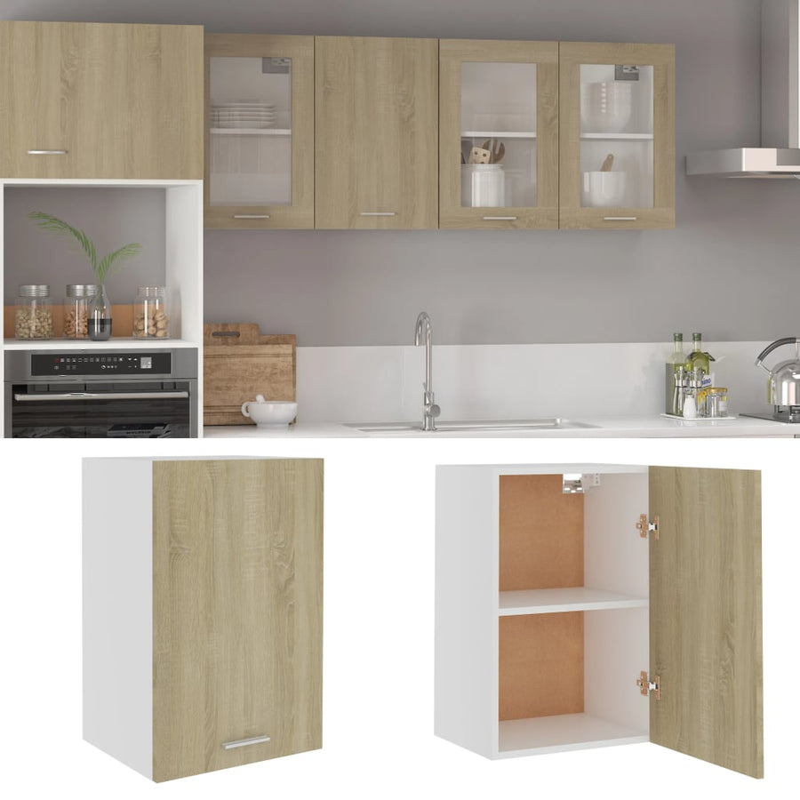 Hangkast 39,5x31x60 cm bewerkt hout sonoma eikenkleurig Hangkast 40 cm