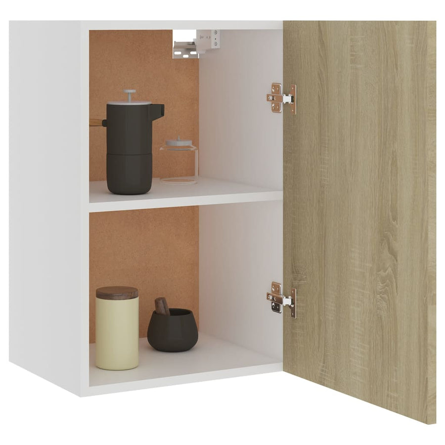Hangkast 39,5x31x60 cm bewerkt hout sonoma eikenkleurig Hangkast 40 cm