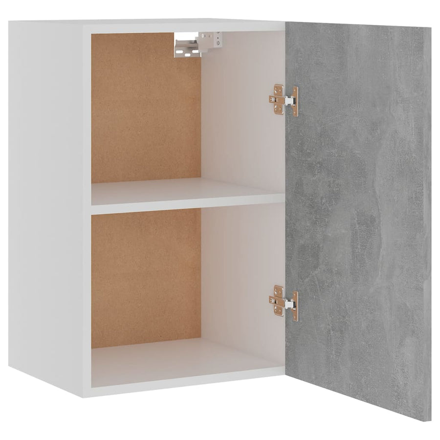 Hangkast 39,5x31x60 cm bewerkt hout betongrijs Hangkast 40 cm