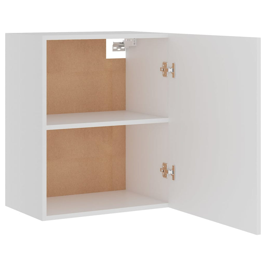 Hangkast 50X3X60 Cm Bewerkt Hout Wit Hangkast 50 cm