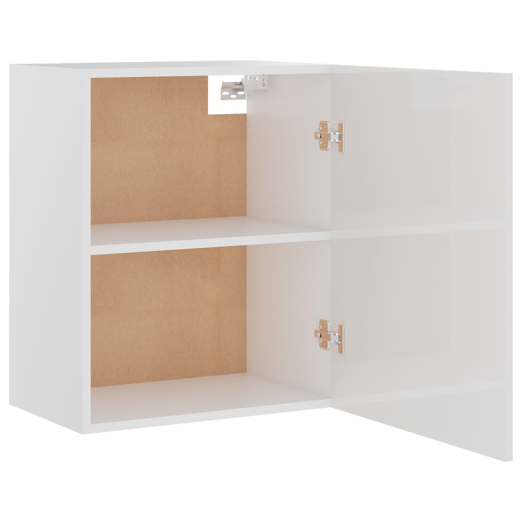 Bovenkast Lyon 50x31x60 cm bewerkt hout hoogglans wit