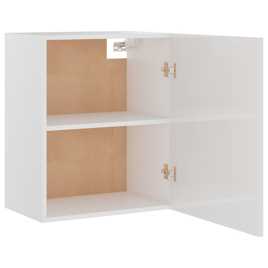 Bovenkast Lyon 50x31x60 cm bewerkt hout hoogglans wit