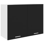 Bovenkast 80x31x60 cm bewerkt hout zwart