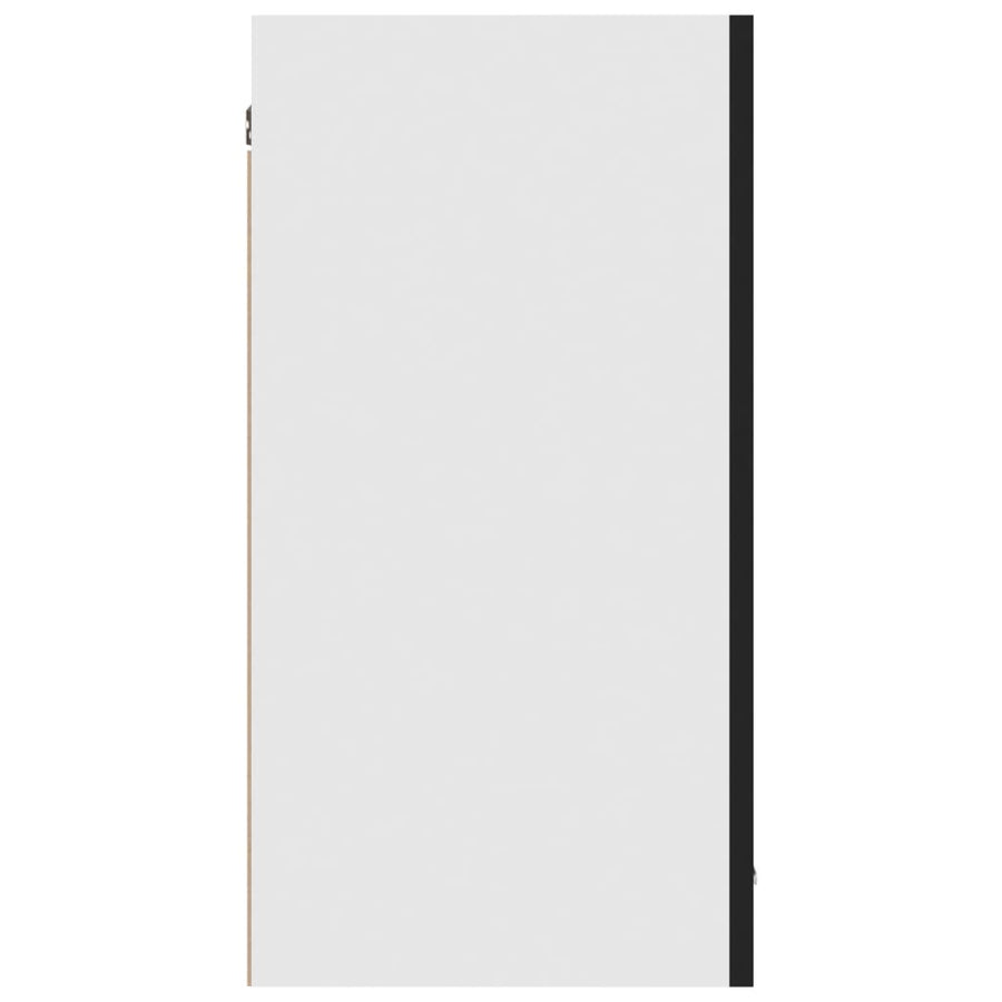 Hangkast 80x31x60 cm bewerkt hout zwart Hangkast 80 cm