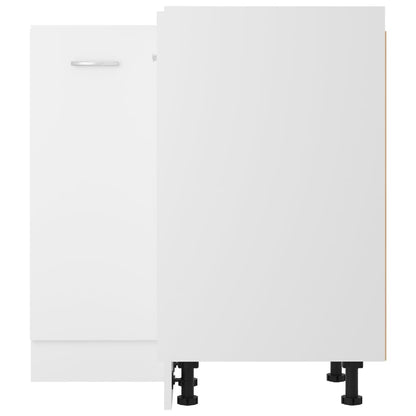 Hoekonderkast 75,5x75,5x80,5 cm bewerkt hout wit Hoekonderkast