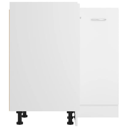 Hoekonderkast 75,5x75,5x80,5 cm bewerkt hout wit Hoekonderkast