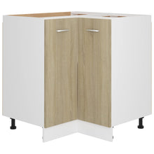 Hoekonderkast 75,5x75,5x80,5 cm spaanplaat sonoma eikenkleurig Hoekonderkast