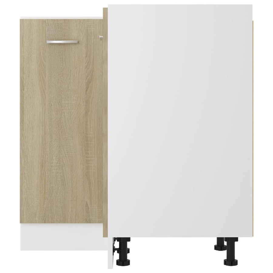 Hoekonderkast 75,5x75,5x80,5 cm spaanplaat sonoma eikenkleurig Hoekonderkast