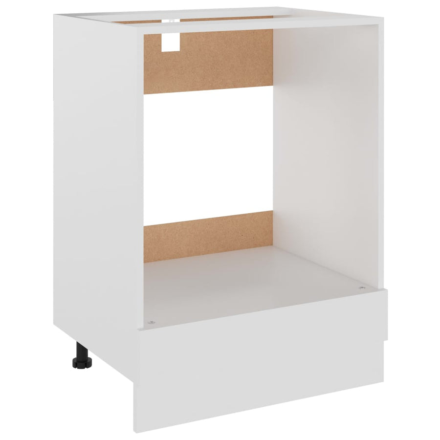 Ovenkast 60x46x81,5 cm bewerkt hout wit Ovenkast