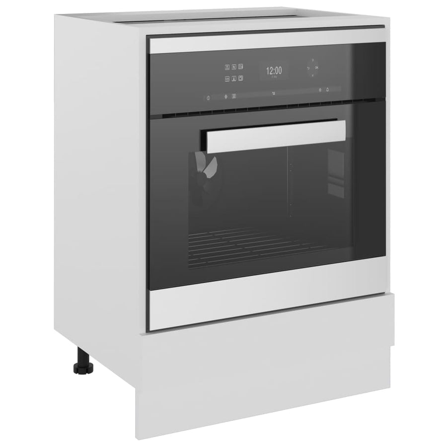 Ovenkast 60x46x81,5 cm bewerkt hout wit Ovenkast