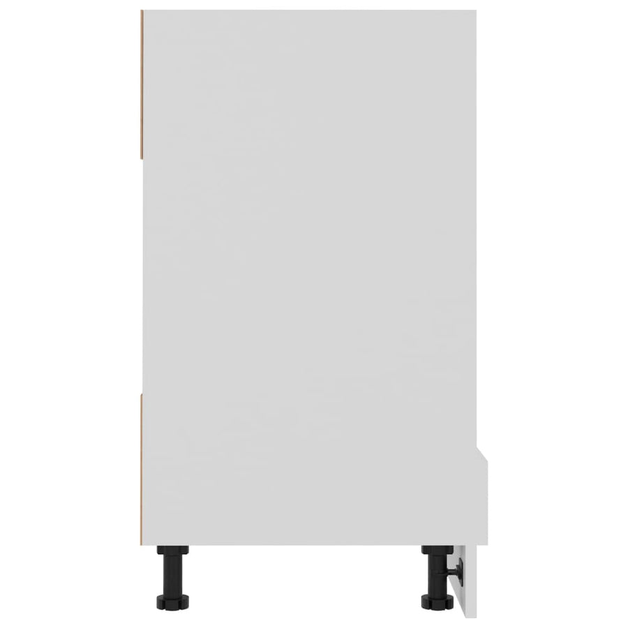 Ovenkast 60x46x81,5 cm bewerkt hout wit Ovenkast