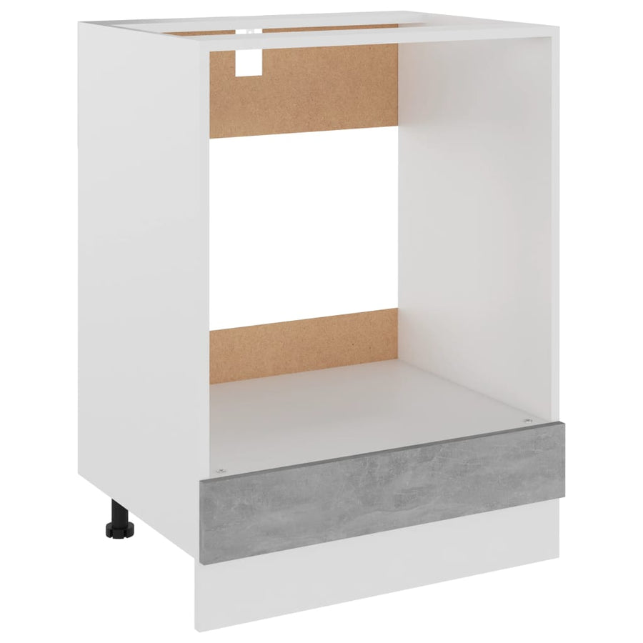 Ovenkast 60x46x81,5 cm spaanplaat betongrijs Ovenkast
