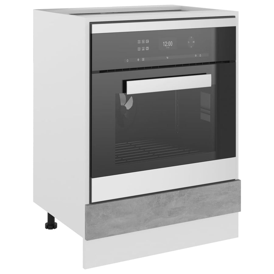 Ovenkast 60x46x81,5 cm spaanplaat betongrijs Ovenkast