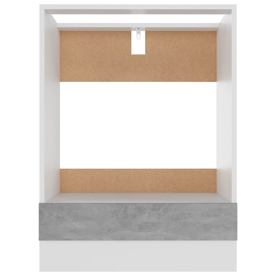 Ovenkast 60x46x81,5 cm spaanplaat betongrijs Ovenkast