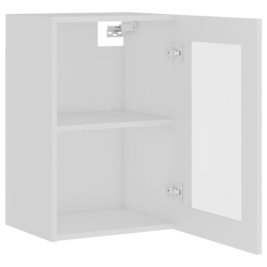 Hangkast 40x31x60 cm bewerkt hout wit Wit