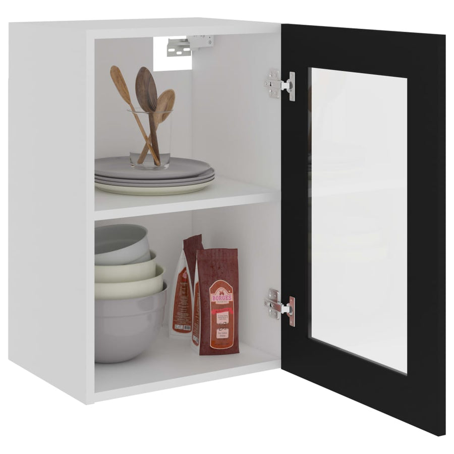 Hangkast 40X3X60 Cm Spaanplaat Zwart Hangkast glas 40 cm