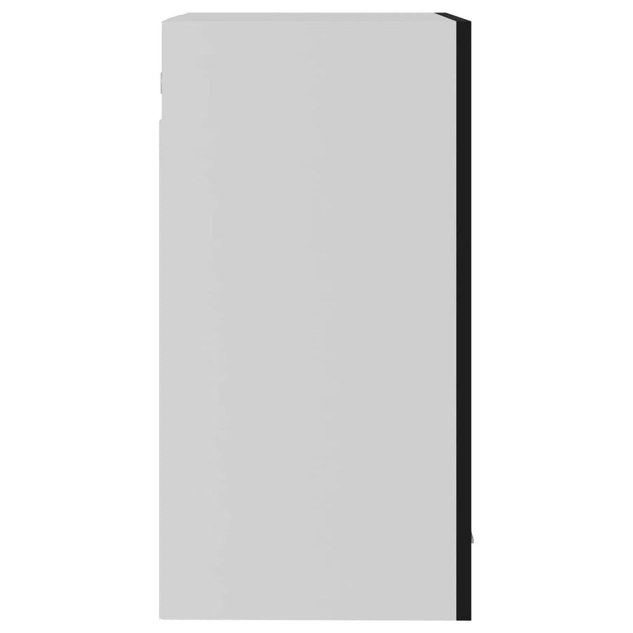 Hangkast 40X3X60 Cm Spaanplaat Zwart Hangkast glas 40 cm