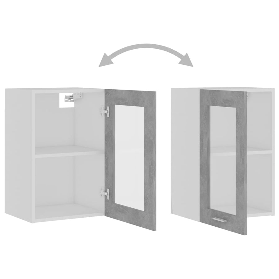 Hangkast 40x31x60 cm spaanplaat betongrijs Betongrijs
