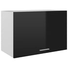 Hangkast 60X3X40 Cm Spaanplaat Hoogglans Zwart handing cabinet with flip-up door